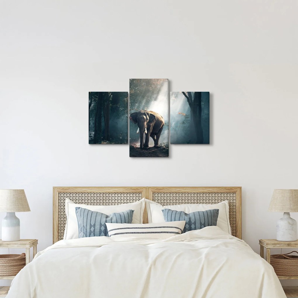 Elefánt a dzsungelben képe (90x60 cm)