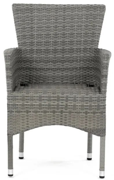 Szürke Polyrattan Kerti Szék, Fém Vázzal. AZC-S2118 GREY