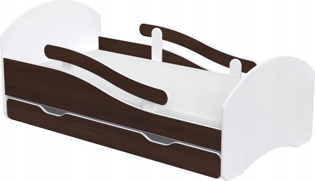 Gyerekágy Leo 160x80 fehér-wenge