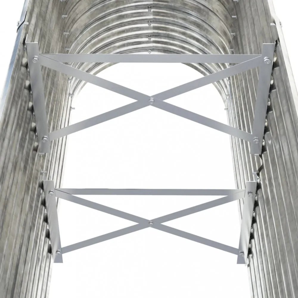 ezüstszínű horganyzott acél kerti magaságyás 114x40x68 cm