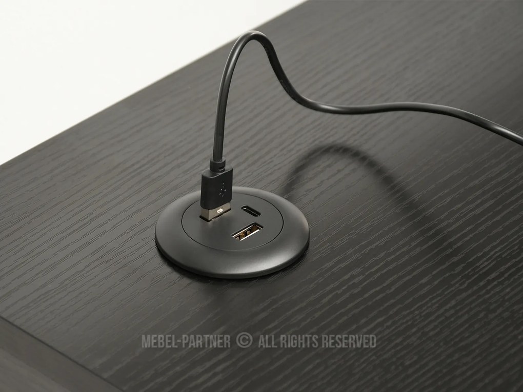PC asztal Osto 100 (fekete fa + fekete). 1109817