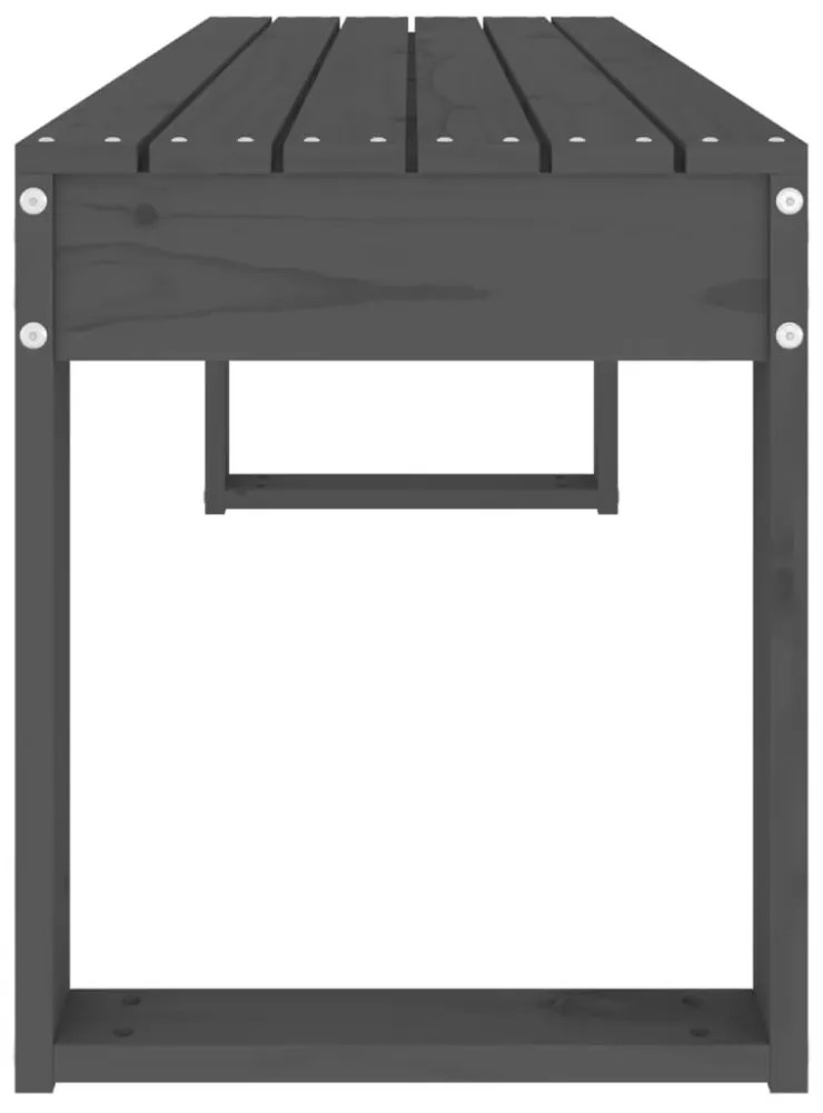szürke tömör fenyőfa kerti pad 110x38x45 cm
