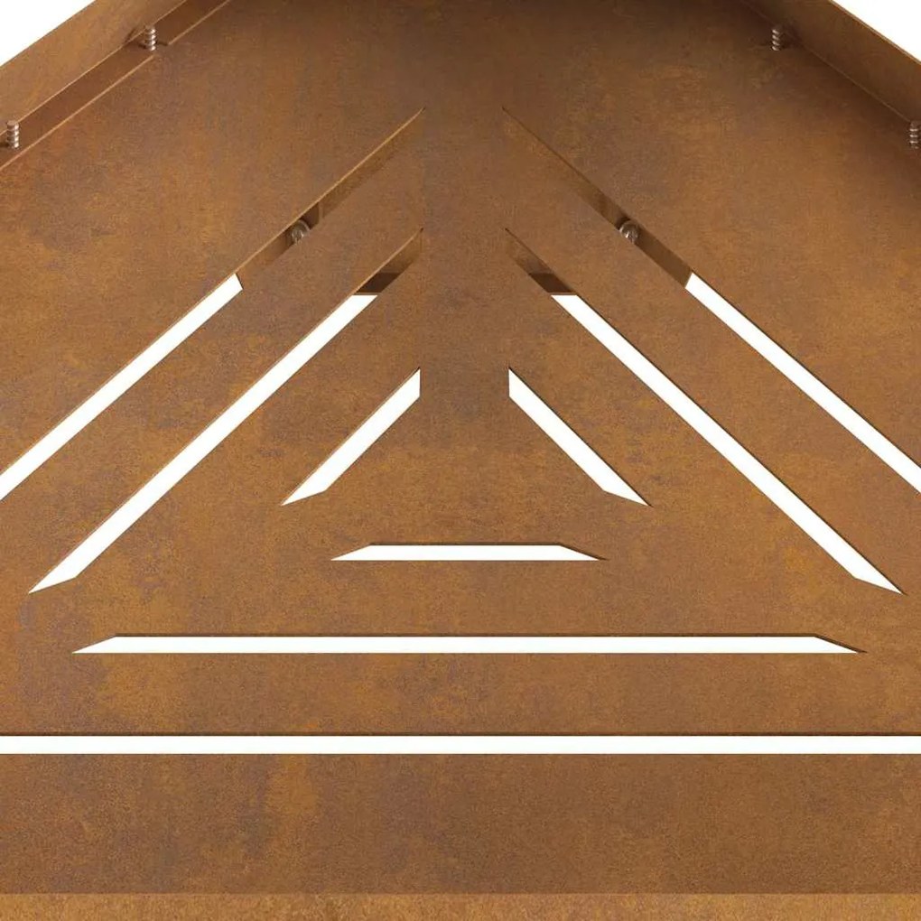 Tűzrakó Barna 50 x 43 x 52 cm időjárásálló acél