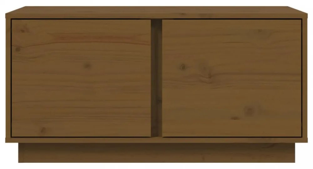 vidaXL mézbarna tömör fenyőfa dohányzóasztal 80 x 50 x 40 cm