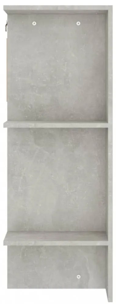 betonszürke szerelt fa előszobaszekrény 97,5 x 37 x 99 cm