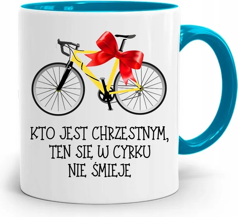 Keresztelői Bögre Kék Ajándék fényképes nyomtatással