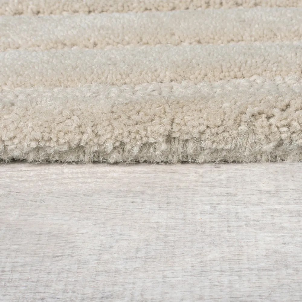 Krémszínű kézi szövésű gyapjú kerek szőnyeg ø 160 cm Mesmerise Natural – Flair Rugs