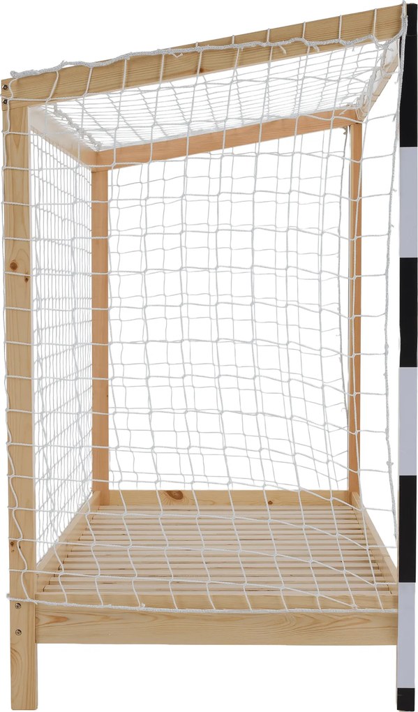 Montessori ágy, természetes/fehér/fekete, 90x200, FUTAL