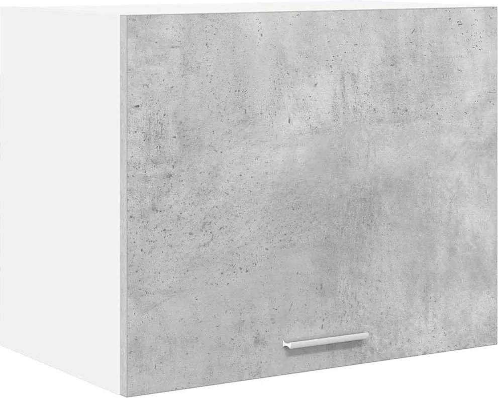 vidaXL Függő szekrény Beton szürke és fehér 50 x 31 x 40 cm Faanyag