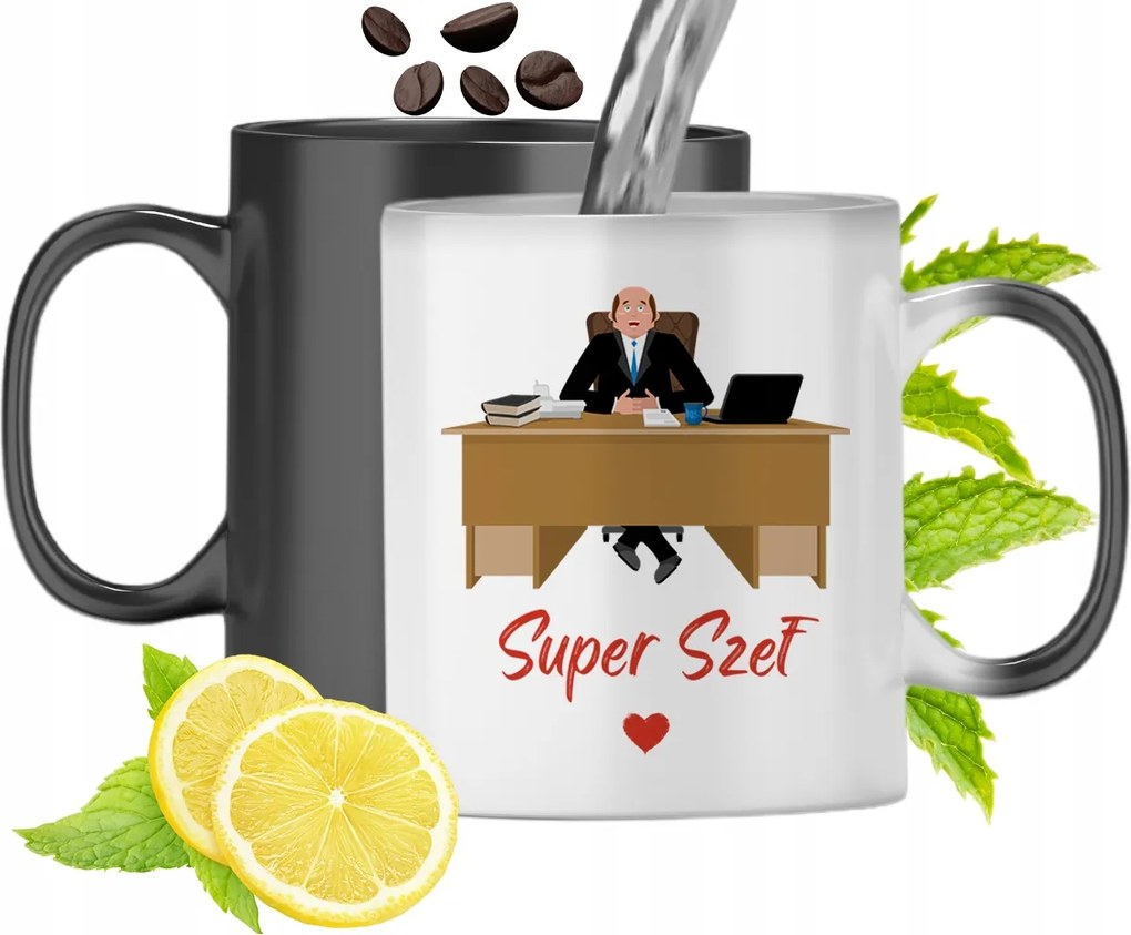 Mágikus Bögre Főnöknek Színváltós, fényképes nyomattal