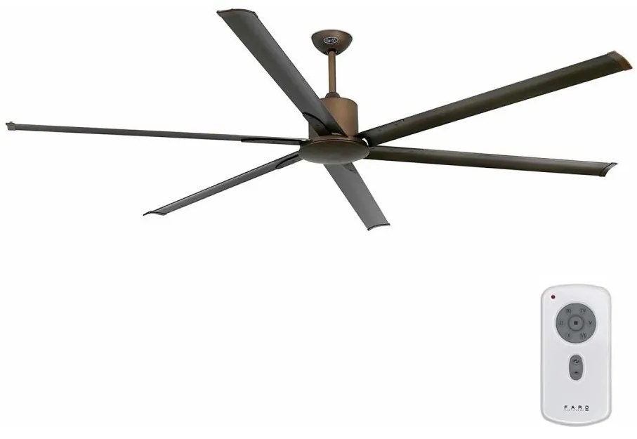FARO 33462A - Mennyezeti ventilátor ANDROS XL barna á. 213 cm + távirányító