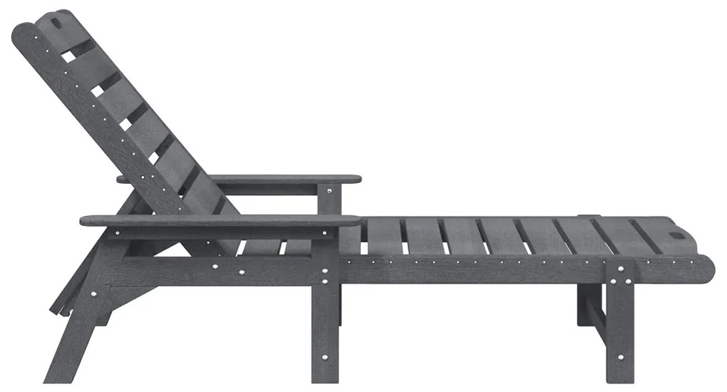 Napozóágy 2 db Világosszürke 162x53x98.5 cm HDPE
