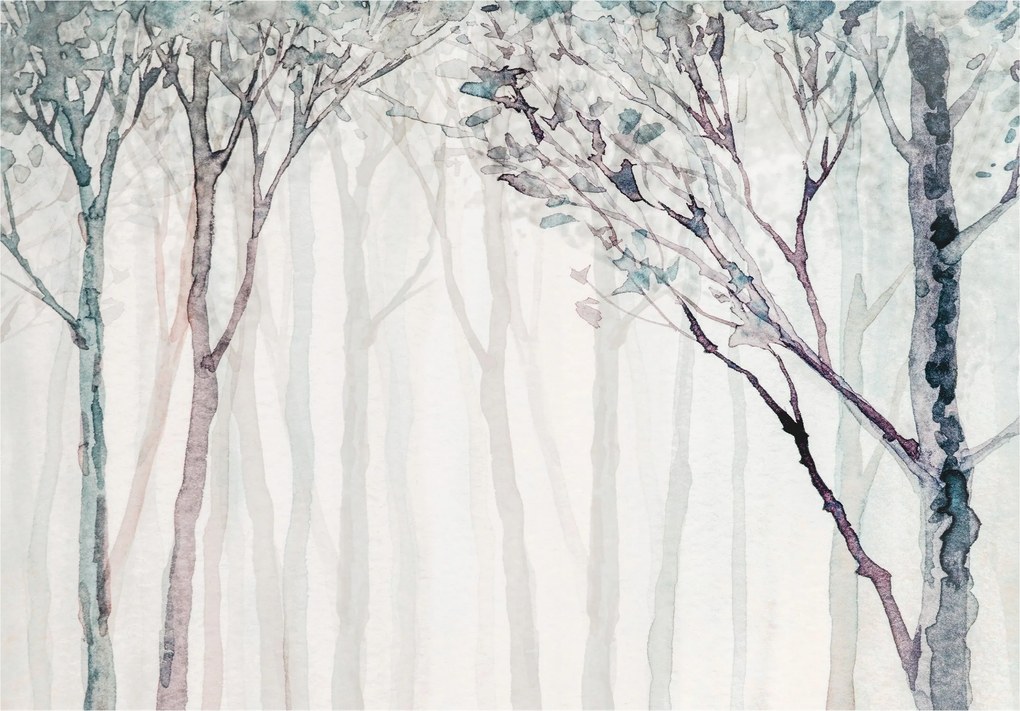 Fotótapéta Fák a ködben titokzatos tájkép a nyugalom harmóniája 208x146 +ragasztó