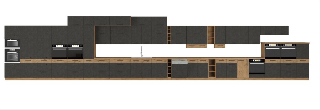 Sarok alsó konyhaszekrény Virion 90 x 90 ND 2F BB (lancelot tölgy + matera). 1032578