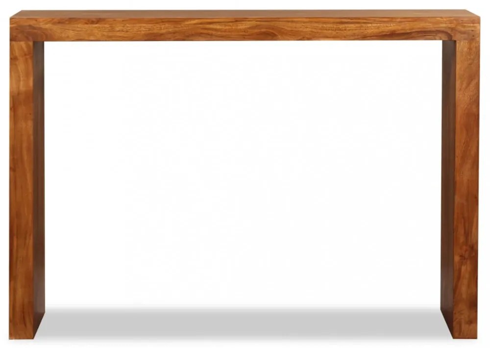 tömör fa konzolasztal mézszínű bevonattal 110 x 40 x 76 cm