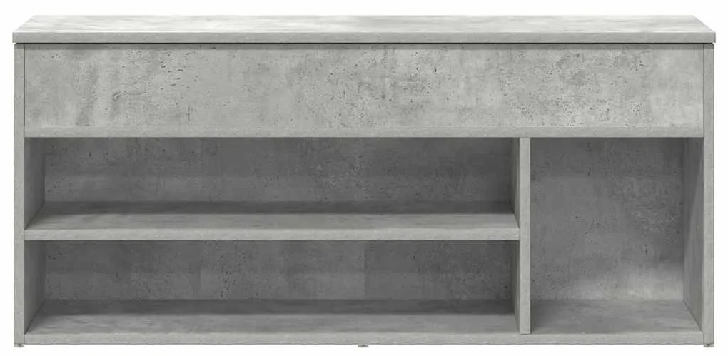 betonszürke szerelt fa cipőpolc 102x30,5x45 cm