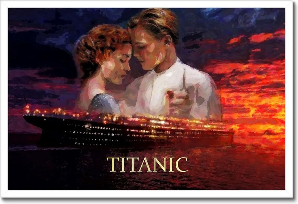 Poszterek keretben 60x40 Titanic Hajó Felirat