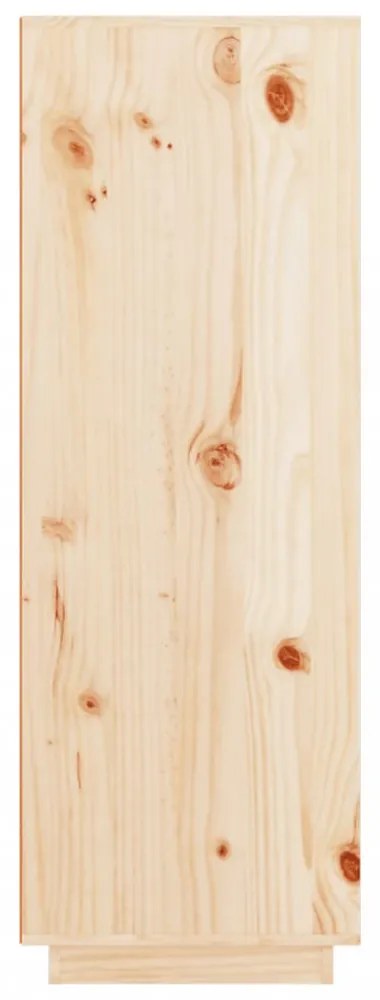 tömör fenyőfa magasszekrény 89x40x116,5 cm