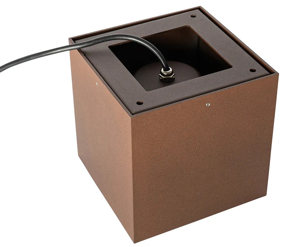 Ipari kerti reflektor rozsdabarna négyzet alakú IP65 AR111 - Lennard