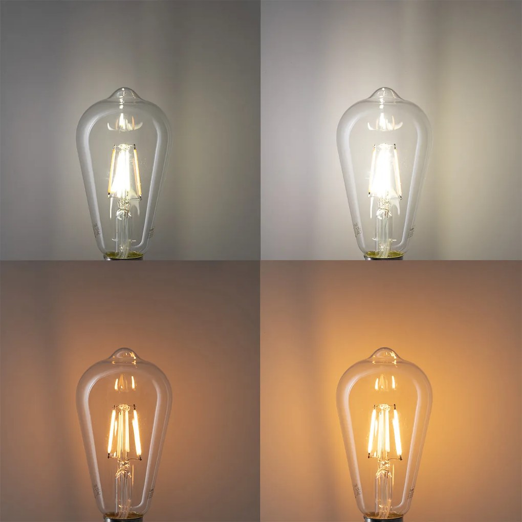 5 darabos Smart E27 LED izzó készlet ST64 4.5W 470 lm 1800-4000K