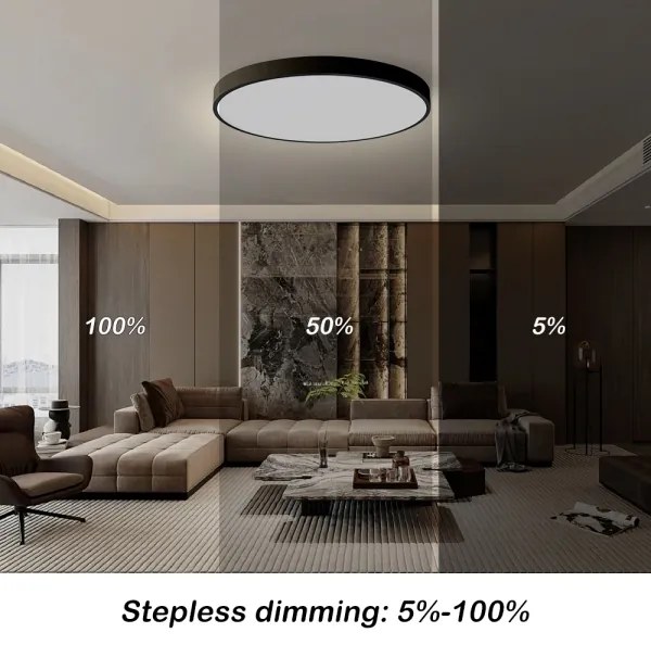 Brilagi - LED dimmelhető lámpa POOL SMART LED/180W/230V átm. 120 cm Wi-Fi Tuya fekete + távirányító