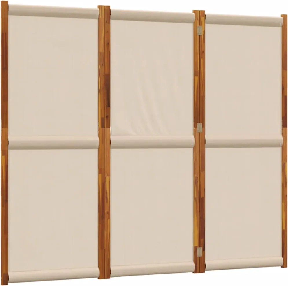 vidaXL 3 paneles tópszínű térelválasztó 210 x 180 cm