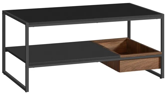 Dohányzóasztal 100×55 cm, MDF, Dió. AKF-E1081 BK