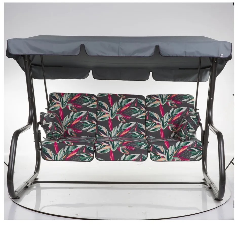 Sötétszürke fém kerti hintaágy Rimini – Dajar