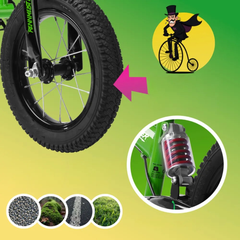 QUIDO gyerek futóbicikli, 3 éves kortól, zöld Rennmeister