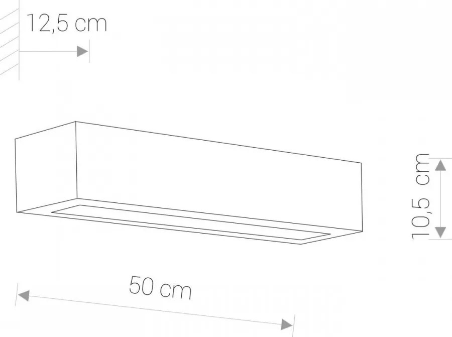 Fali Lámpa Szürke Gipsy Prostokat