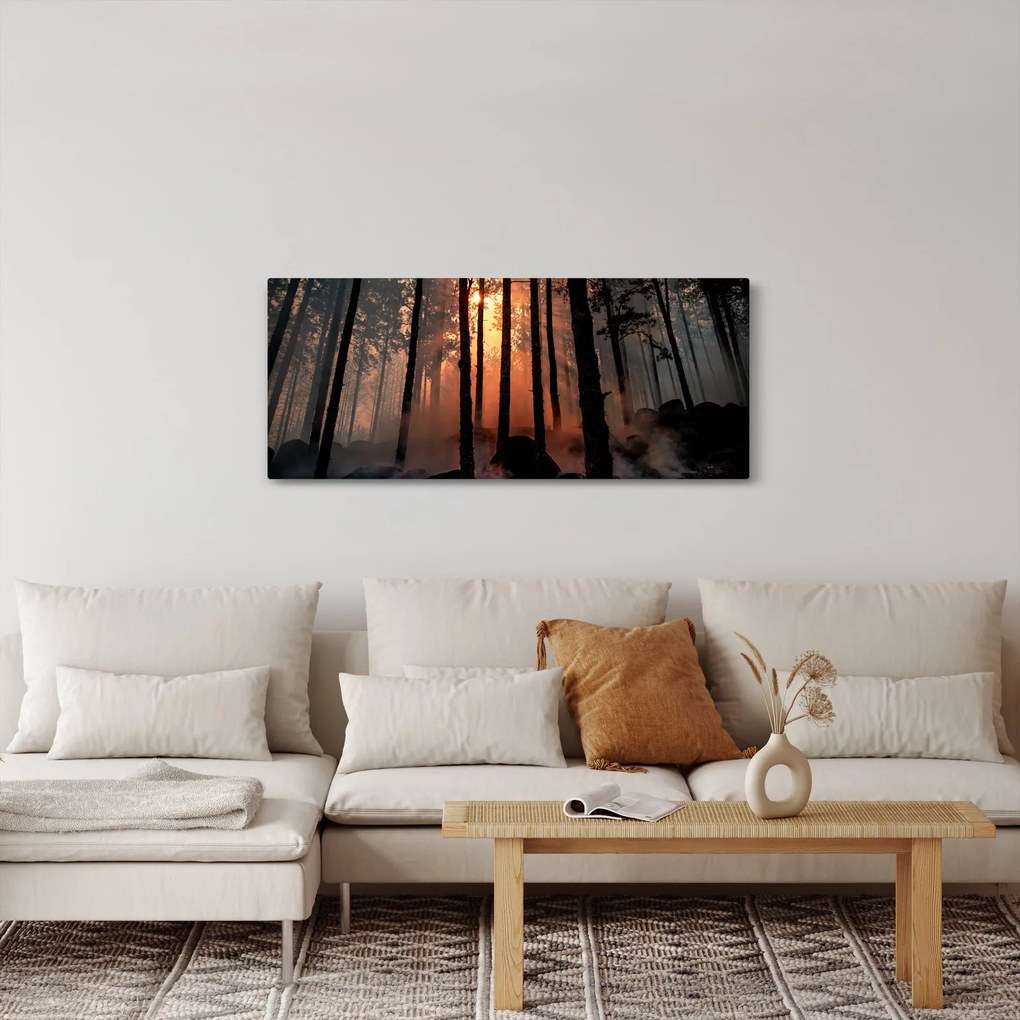 Sötét erdő képe (120x50 cm)