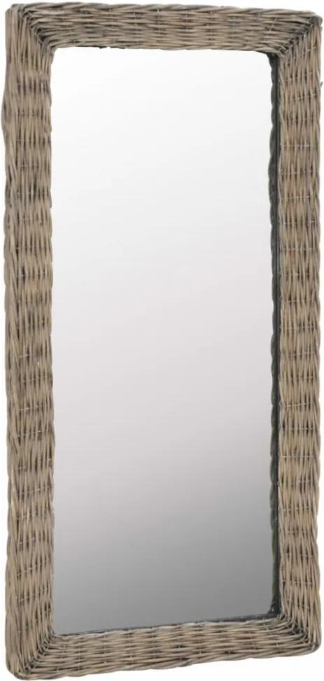 Barna fonott vessző tükör 50 x 100 cm