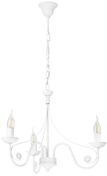 Csillár láncon DONATO 3xE14/40W/230V fehér