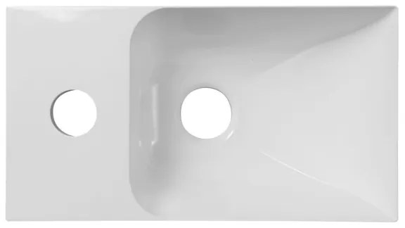 Sapho - Falra szerelhető mosdó PICCOLINO 31x17 cm balos/öntött márvány/fehér