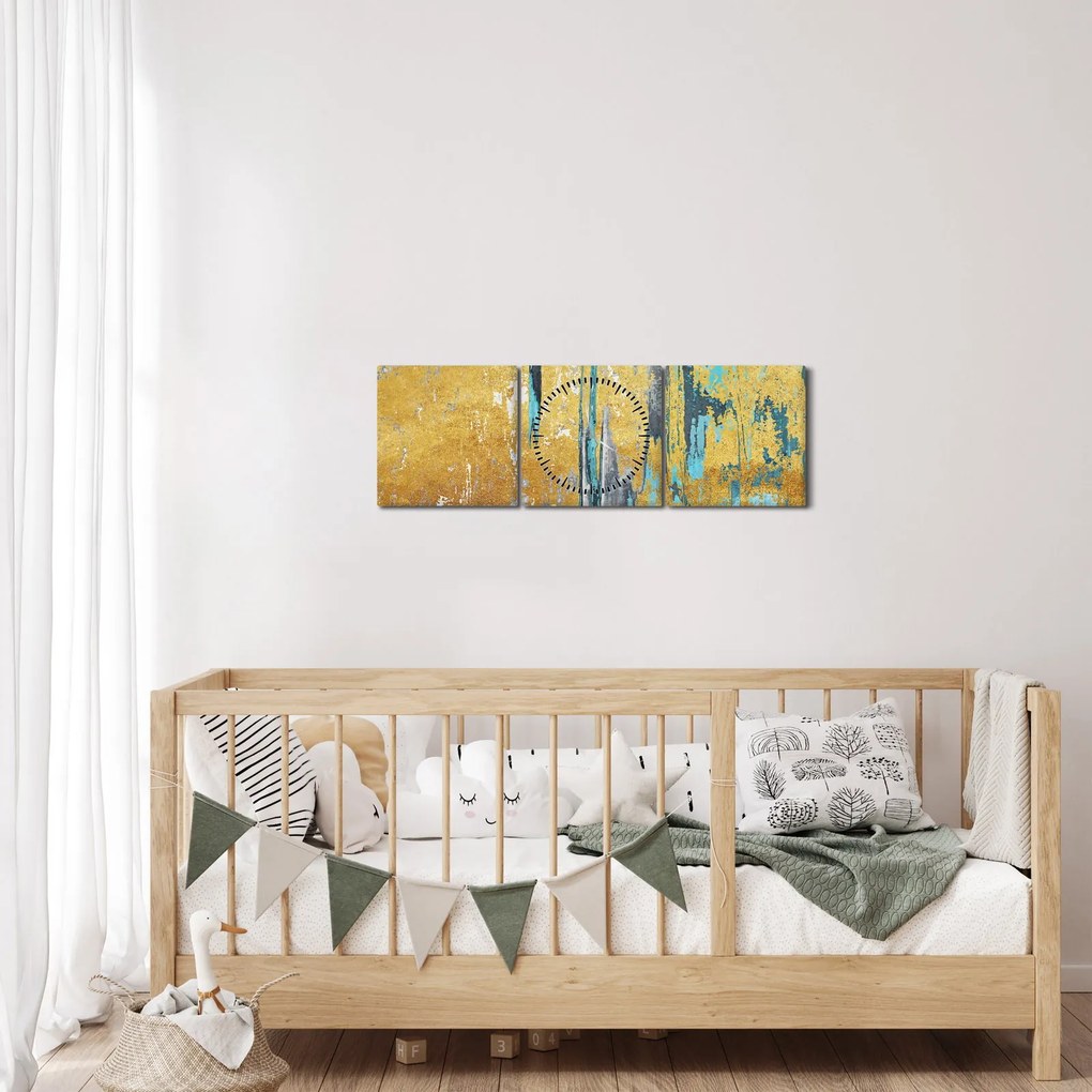 Kép - Arany design (órával) (90x30 cm)