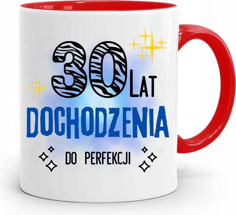 Születésnapra 30 30. 30-as Bögre Piros Ajándék fényképes nyomattal