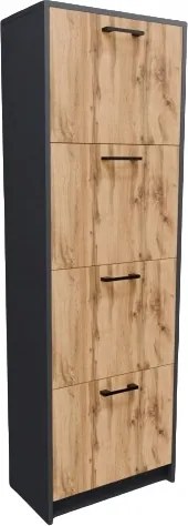 Cipősszekrény cipősszekrény 4S Grafit-wotan polcos polc antracit Rob