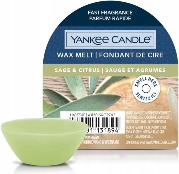 Sage &amp; Citrus Yankee Candle Signature illatosított viasz