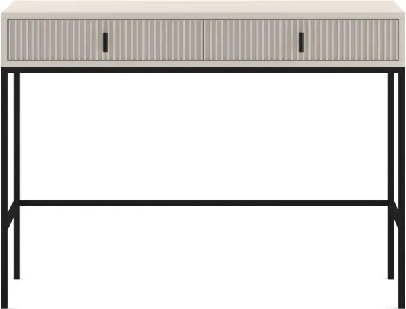 Komód 2 fiókkal kasmír színben fekete elemekkel fekete fogantyúkkal – MAGGIORE MA07