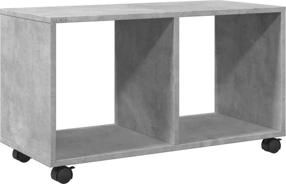vidaXL betonszürke szerelt fa görgős szekrény 72 x 33 x 42,5 cm