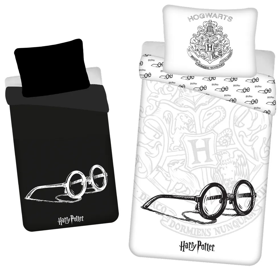 Jerry Fabrics Pamut ágynemét Harry Potter, 140 x200 cm, 70 x 90 cm
