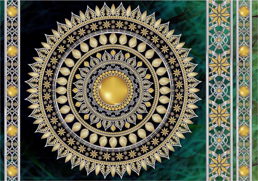 Fotótapéta Arany mandala vinil dísz 3D 520x318 luxus és elegancia +ragasztó
