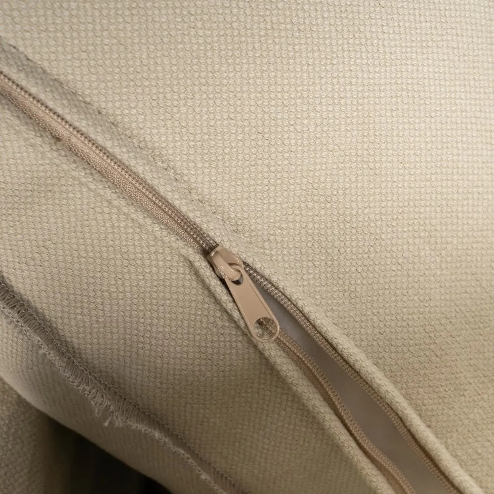 Bézs len kanapé 216 cm – Ixia