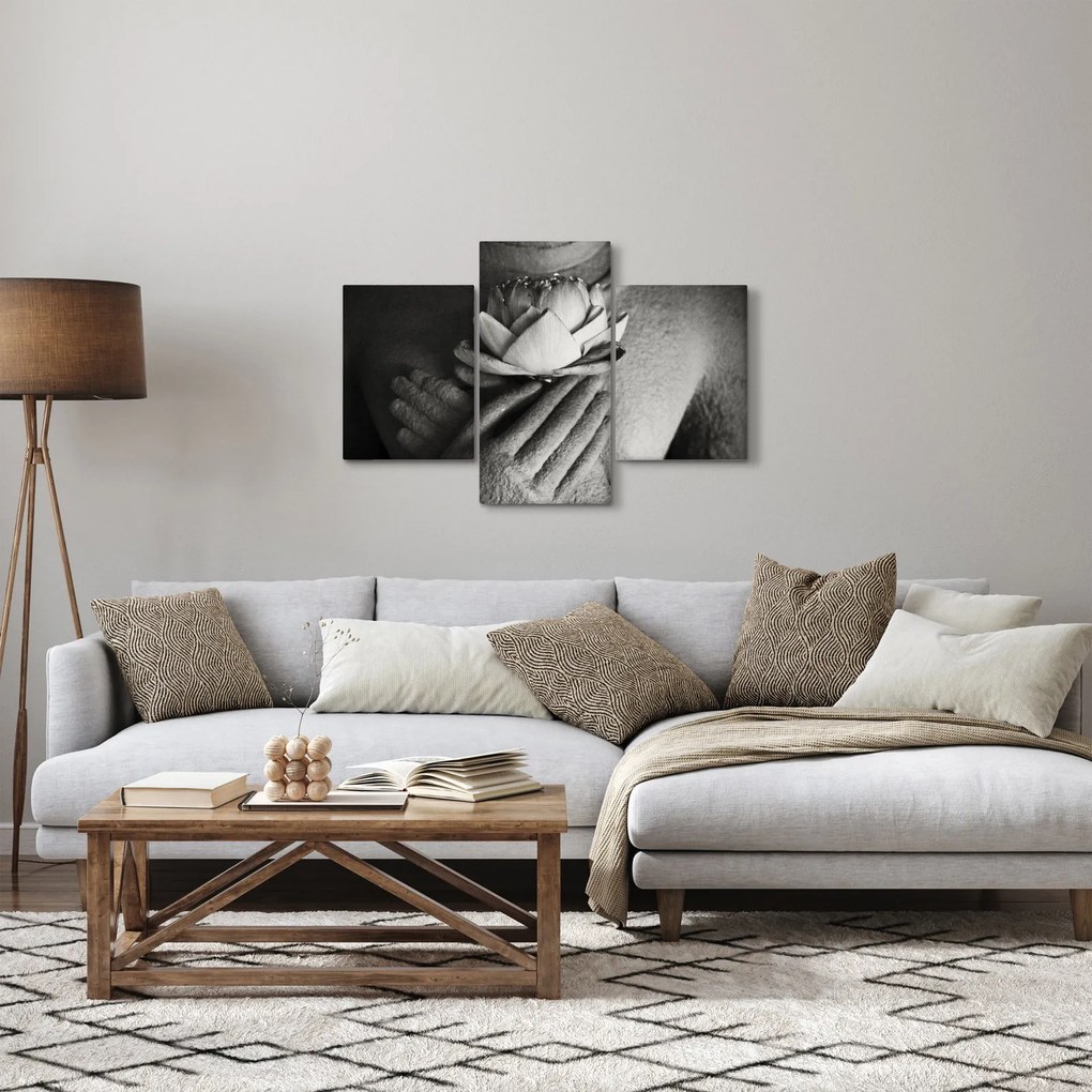 Kép - Lótusz Buddha kezében (90x60 cm)