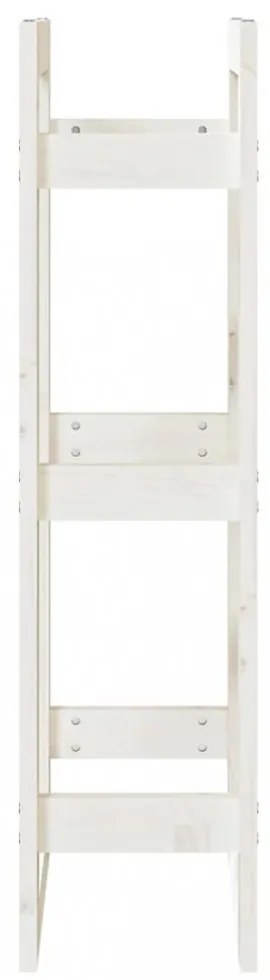 vidaXL tömör fenyőfa tűzifatartó állvány fehér 41x25x100 cm