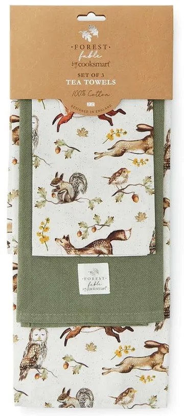 Pamut konyharuha szett 3 db-os 45x65 cm Forest Fable – Cooksmart ®