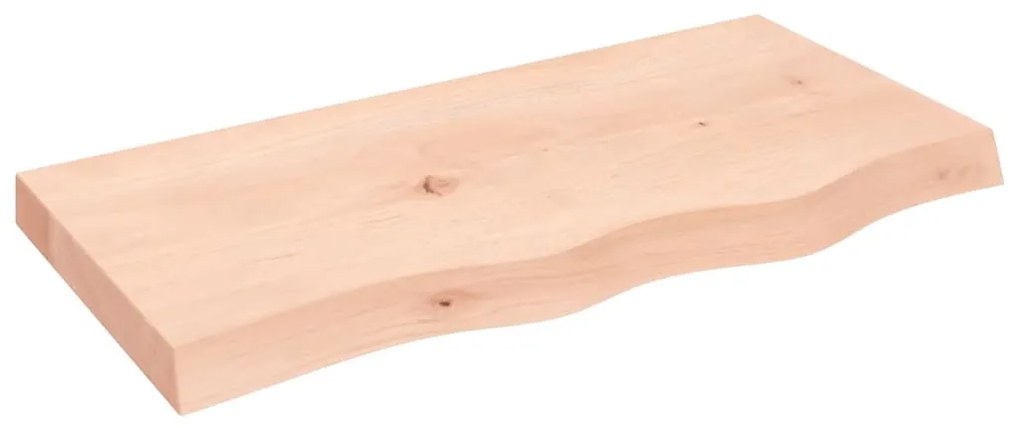 kezeletlen tömör tölgyfa fali polc 80x40x(2-6) cm