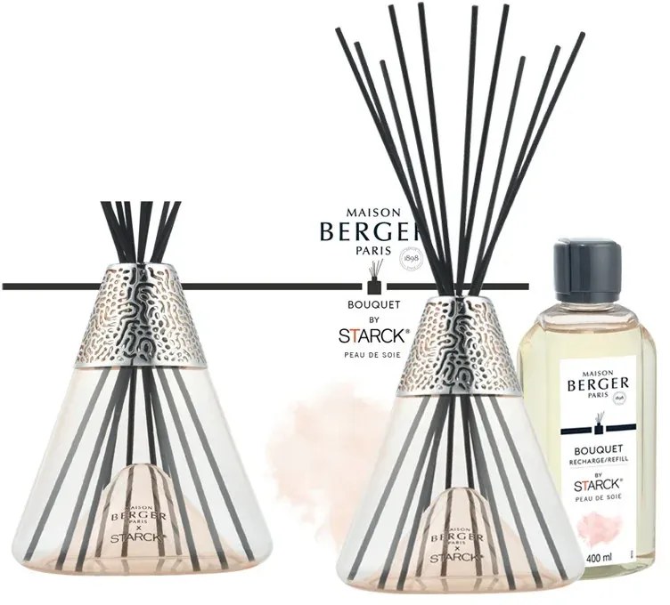 Starck pálcika diffúzor töltettel 0,4l Peau de Soie/Selyembőr rózsaszín - Maison Berger Paris