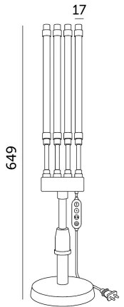LED dimmelhető asztali növénynevelő lámpa VITARO 4xLED/10W/230V fekete