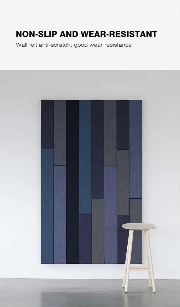 Bilnora extra sűrű akusztikai filc falpanel 120x30x1,2cm vastag - 11 Sötétkék